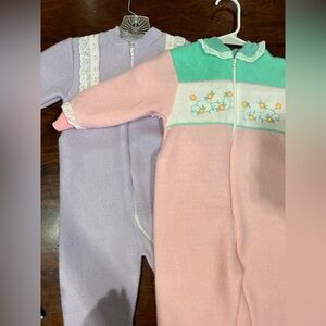 NEW Vintage 1970’s Adorable Footsie Pajama Bundle Size 4!
